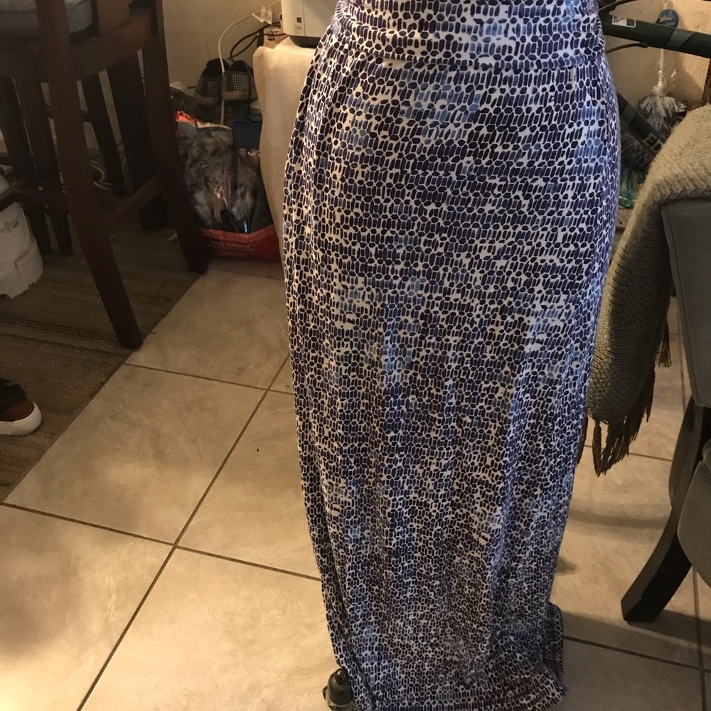 COPY - Navy and white maxi skirt.